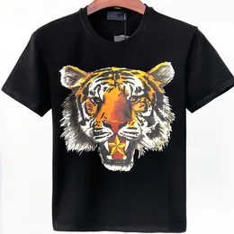 22SS 100% T-shirt bawełniany designerski dla męskich graffiti Casual Tees Summer Hip Hop Shate Board Tree TEE TEE Punk Print Women Tiger T Sy37V