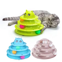 4 nivåer katt skivspelare leksak interaktiva boll leksaker katter torn spår tunnelplatta husdjur träningsleksaker katt tillbehör husdjur leveranser 211122