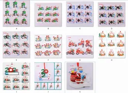 many styles 2021 Christmas Ornaments Decorations Quarantine Survivor Resin Ornament Creative Toys Gift Tree Decor For Mask Snowman Hand Sanitized Family DIY Name