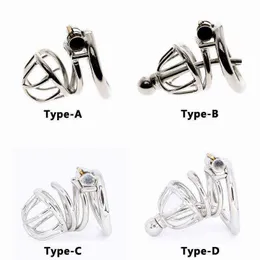 NXY CHASTITY DEVICE NXY 4 타입 정지 자위 자위 수탉 케이지 chasitity 벨트 금속 요도가있는 벨트 음경 링 BDSM 남성 장치 12211221