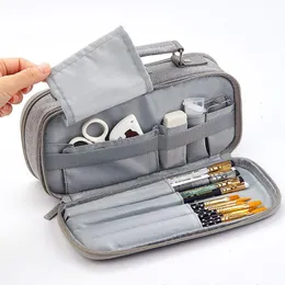 Kreatywny płótno stały kolor ołówek ołówka kosmetyczna domowe biuro szkoła studencka torby etui skrzynki