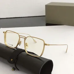 Dita DTX125 Okulary optyczne Przezroczyste Okulary Okulary Moda Projekt Receptę Okulary Wyczyść Jasny Titanium Rama Prosty Biznes Styl Dla Mężczyzn Kobiety