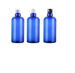 500 ml Empty Plastic PET Brown Blue Green Long Clamshell Neck Bottle Cosmetic Emulsion Packing bottle Refillable Free