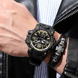 Men Digital Watch 30m Water Resistance Outdoor Swim Electric Luxury Clock Alam Military Men's Sports Addies Wristwatches