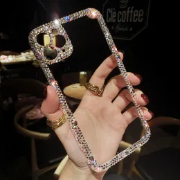 Lyx Crystal Bling iPhonefall för 12 mini 11 Pro max 6s 7 8 Plus X XR XS Silikon Diamand Rensa mjuka skalskydd