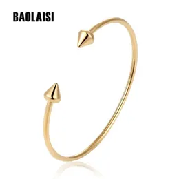 Braccialetti con polsino aperto con ciondolo a triangolo geometricoBracciali per donna Braccialetti in acciaio inossidabile color oro Braccialetti regalo di nozze