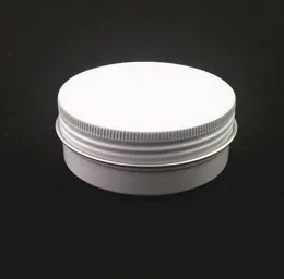 60g White / Pink Aluminium Cream Jars Box med skruvlock, kosmetisk fodralburk, aluminiumburkar, aluminium läppbalsam behållare sn5328