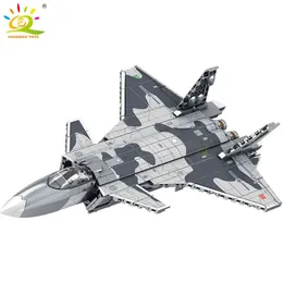 HUIQIBAO 775PCS J-20 Attack Fighter Building BlockS Military Army City Weapon Plane Airplane Model Bricks Children Toys For Boy H1103