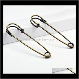 Pins Needles Findings & Components Jewelry Drop Delivery 2021 ,75Mm Large Kilt Pin,Safety Pin, 250Pcs/Lot,Two Colors Assorted Knxdj