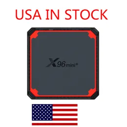 Fartyg från USA X96 Mini Plus X96mini Android 9.0 Smart TV Box 2G 16GB Amlogic S905W4 Quad Core 2.45G WiFi Set Top Media Player