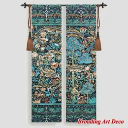 In The Blue Wood Tapestry Wall Hanging William Morris Jacquard tessuto Gobelin Art Home Decoration Arazzi da parete in poliestere 210609