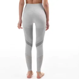 Kvinnliga leggings kläder damer sömlösa yoga byxor fitness som kör hög midja stretchträning sport nio minuter blackkj84