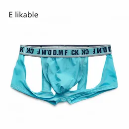 E likable summer fashion men's underwear comfortable breathable low waist sexy personality wild boyshort 210924