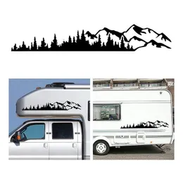 Alla terränghjul delar RV Motorhome Side Body Window Bumper Sticker Stort Mountain Tree Decal Decoration For Car Truck