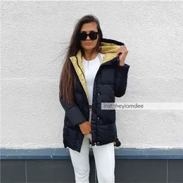 Winter Jacket Style Cotton-padded Women's Mid-length Loose Hooded Thick Down Bread 210923