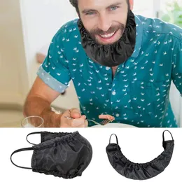 Justerbara män mustasch täcker vattentät olja splash befattning ansikts hår förkläde bandana satin fodrad skägg täcker bonnet mens bedtime bib cap th0006