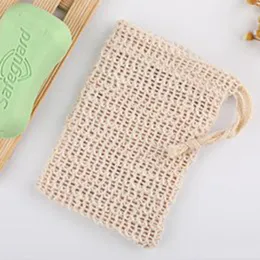 Tvål Blisternät Dubbelskikt Tvål Netto Skumning Net Easy Bubble Mesh Bag Mjuk Bekväm Soap Sack Saver Pouch Drawstring Holder WVT0510