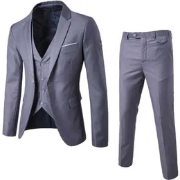2021 Plus Size Male Suits Blazer Slim Business Formal Dress Waistcoat Groom Man Suit Exquisite Weeding Office Set Thin Blazer X0909