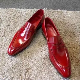 Męskie skórzane modne buty na niskim obcasie sukienka z frędzlami Brogue wiosenne botki Vintage Classic męski Casual HA6 210907