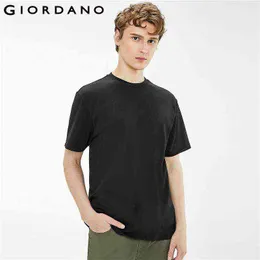 Giordano Mężczyźni Koszulki Proste Zwykły Crewneck Koszulki z krótkim rękawem Soild Mulit-Color Camiseta Masculina 13021004 G1229