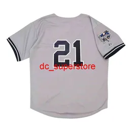 Cucito personalizzato Paul O'Neill 2000 New York World Series Grey Road Jersey Uomo Donna Youth Baseball Jersey XS-6XL