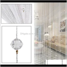 Treatments Textiles & Garden Drop Delivery 2021 Crystal Beads Tassel Silk Curtain Home Window Room Door Divider Panel Sheer Curtains Romantic