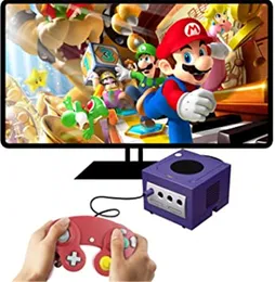 Wired Gaming Game Controller Gamepad for NGC Console Gamecube Wii U Extension Cable Turbo Dualshock