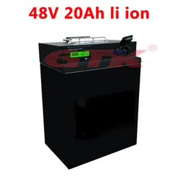 Tragbarer 48-V-20-Ah-1400-W-Lithium-Li-Ionen-Akku für Elektroroller-Dreiradbatterie-Rikscha-Rollstuhl + Ladegerät