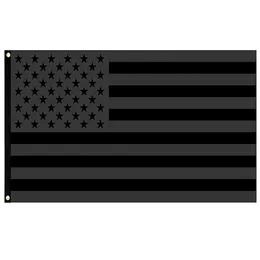 3x5ft Black American Flag Poliester Brak kwartału BEZPIECZEŃSTWA BEZPIECZEŃSTWA OCHRONY BANIZAJĄCA Flaga Dwustronna Kryty Outdoor 5910F