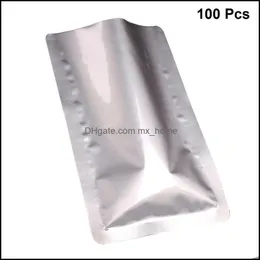 Hanging Kitchen Housekee Organization Home & Gardenhanging Baskets 100Pcs Aluminum Foil Mylar Bags Flat Vacuum Sealing Bag Food St298s