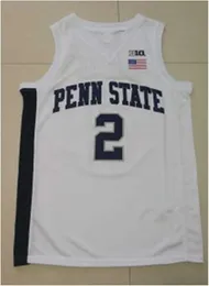 Herren Nr. 2 Myles Dread Penn State Nittany Lions Stickerei-Basketballtrikot Neue Materialien mit Doppelnaht Hemd Benutzerdefinierte beliebige Nummer, Name