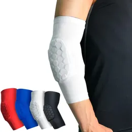 Elastiska armb￥gsunderlag Sports Protector Basketball Brace Support Arm Guards Gym Crashproof Honeycomb vadderade ￤rmar 1 st kn￤