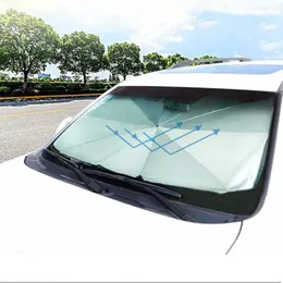 Carro Sunshade capa isolamento de calor janela frente proteção interior 145 cm pára-brisa dobrável guarda-sol shade guarda-chuva