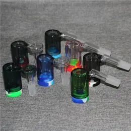 Wasserpfeifen Glas-Rückgewinnungsfänger-Adapter 14 mm-14 mm männlich weiblich 45 90 mit Kuppelnagel-Rückgewinnungs-Aschefänger-Adapter für Wasserbongs Dab Rigs Silikon-Nektar