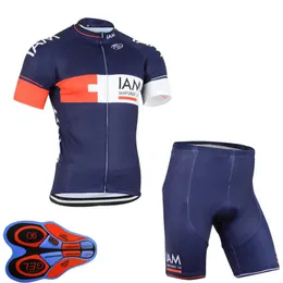 Iam equipe respirável mens ciclismo manga curta jersey e shorts set verão estrada racing roupas ao ar livre bicicleta uniforme esportes terno ropa ciclismo s210050777