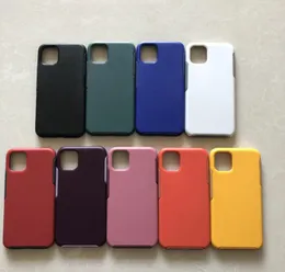 60pcs/lot Suitable symmetry case For iPhone13pro iphone 12/12pro max iphone 11 iphone 7 8 colorful geometric two-color mobile phone case 2in1 case