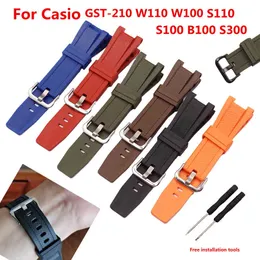 Zegarek Akcesoria do Casio GST-S130 S110 W100 W120 W130 GST-W300 GST-S410 GST-B100 Resin Mens Watch Strap