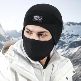 1 PCS - Masque facial de moto en molleton chaud d'hiver, Anti