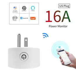 WiFi-Smart-Steckdosen 16A US- und UK-Standard Tuya Smart Life APP Funktioniert mit Alexa Google Home Smart-Home-Automatisierung