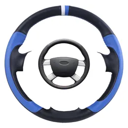 Bilrattskydd Fiberläder för Ford Kuga 2008-2011 Focus 2 2005-2011 C-MAX 2007-2010 / Custom Steering-Wheel Braid