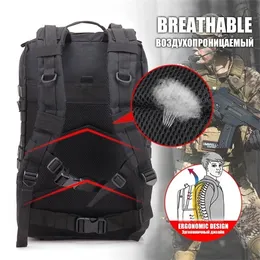 50L grande capacidade homens mochila exército exército exército militar assalto impermeável trekking camping caça 3p softback esporte sacos y0803