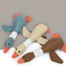 Dog Chews Toys Pet Wild Goose Stuffed Plush Puppy Squeaky Funny Chew Toy for Small and Medium Dogs Supplies YFA3148