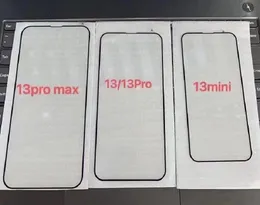 Czarna ramka Szkło Hartowane Pełne pokrycie Screen Protector dla iPhone 13 13Pro 13Promax XS XR XSMAX Eksplozja z 10 w 1 pakiety