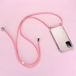 Luxury Lanyard Silicone Phone Case For Samsung Galaxy S21 S20 FE S10 S9 S8 Note 20 10 9 Lite Plus Ultra-thin Necklace Rope Cover