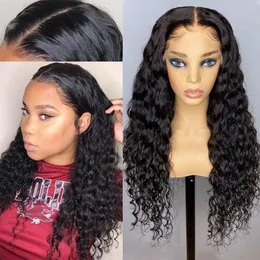 Water Wave HD Lace Wigs Human Hair 4x4 5x5 13x4 13x6 Lace Wigs Bleach Knots Pre Plucked Natural Hairline For Black Women