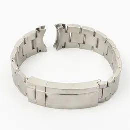 hot sell Klockarmband Silver 20 mm 904L Armband i rostfritt stål Armband Herr Butterfly Spänne För Passform Roll Submariner herrklocka