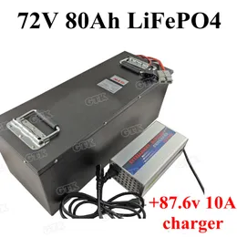 Customized LiFePO4 72v 80ah lithium battery pack with BMS for ev car electric golf car rechargerable battery+10A Charger