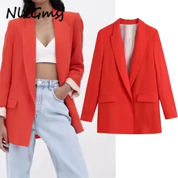 Blazer женский костюм куртка красные талии твердого пальто Workwear Office Lady 05 210628