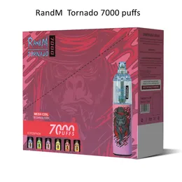Fumot randm tornado 7000 puffs engångs cigarett rm typ-c laddningsbara ångor