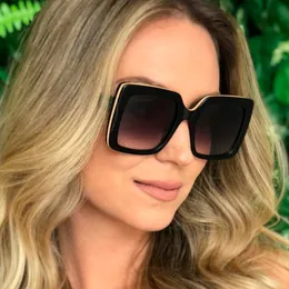 2019 Nowy Wysokiej Jakości Kobiet Chic Okulary Luksusowe Kobiece Marka Projektant Metal Side Okulary Okulary Kobiet Moda Odcienie Oculos